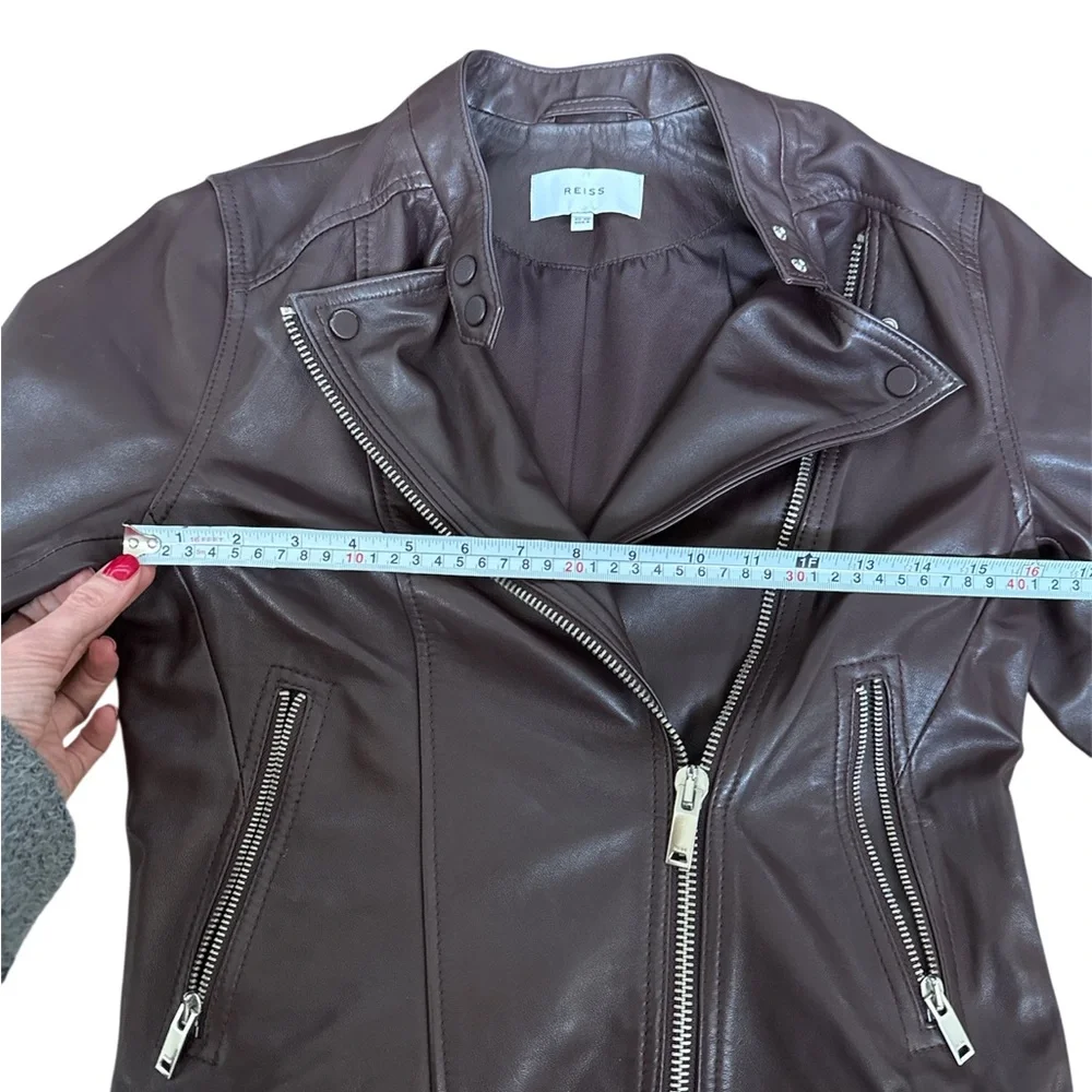 REISS
Tallis Leather Moto Jacket size 6 US in great like new condition - Picture 7 of 12